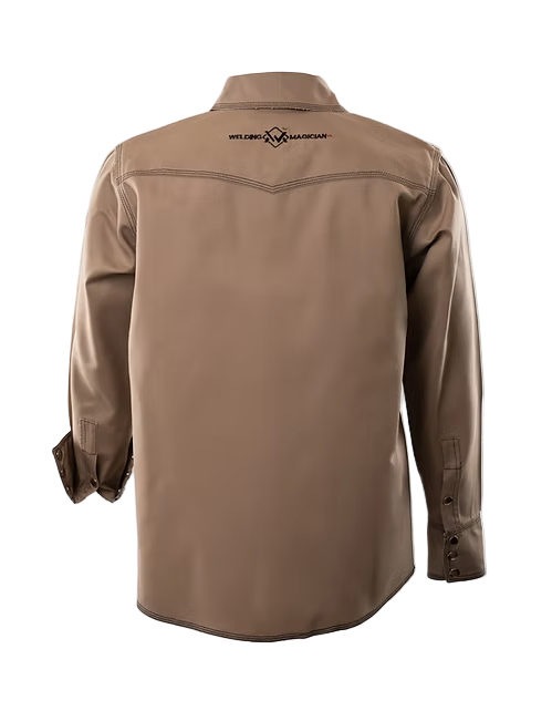 The Welding Magician Khaki Aztec FR Shirt