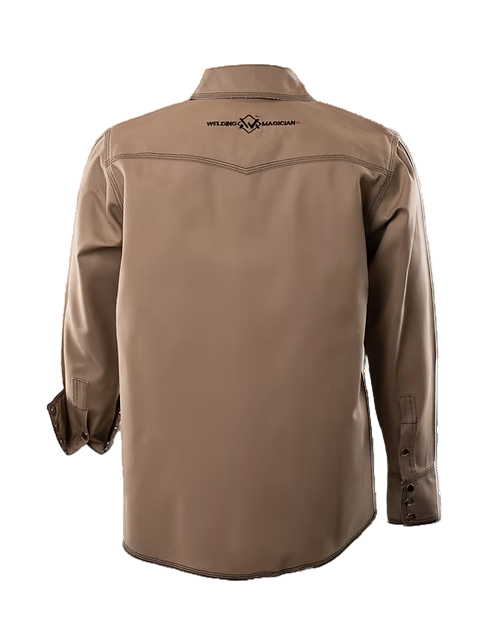 The Welding Magician Khaki Aztec FR Shirt