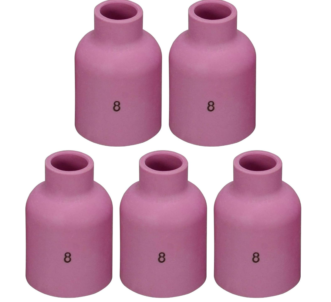 TXMade 1/2 in, Size 8, Alumina Nozzle TIG Cup for Large Gas Lens