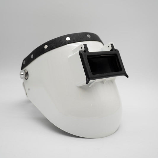Tiger Scoop - White On Black Leather