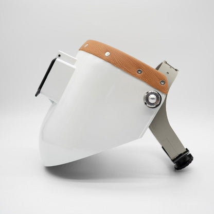 Tiger Scoop - White On Tan Leather