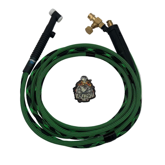 Radical Ops Tig Rig Double Hose 180 AMP - Green Checkers (Flex Head W/Valve)