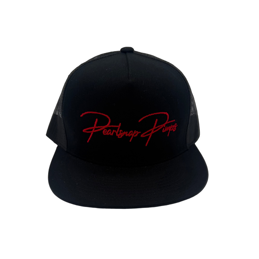 Pearl Snap Pimp Black Hat