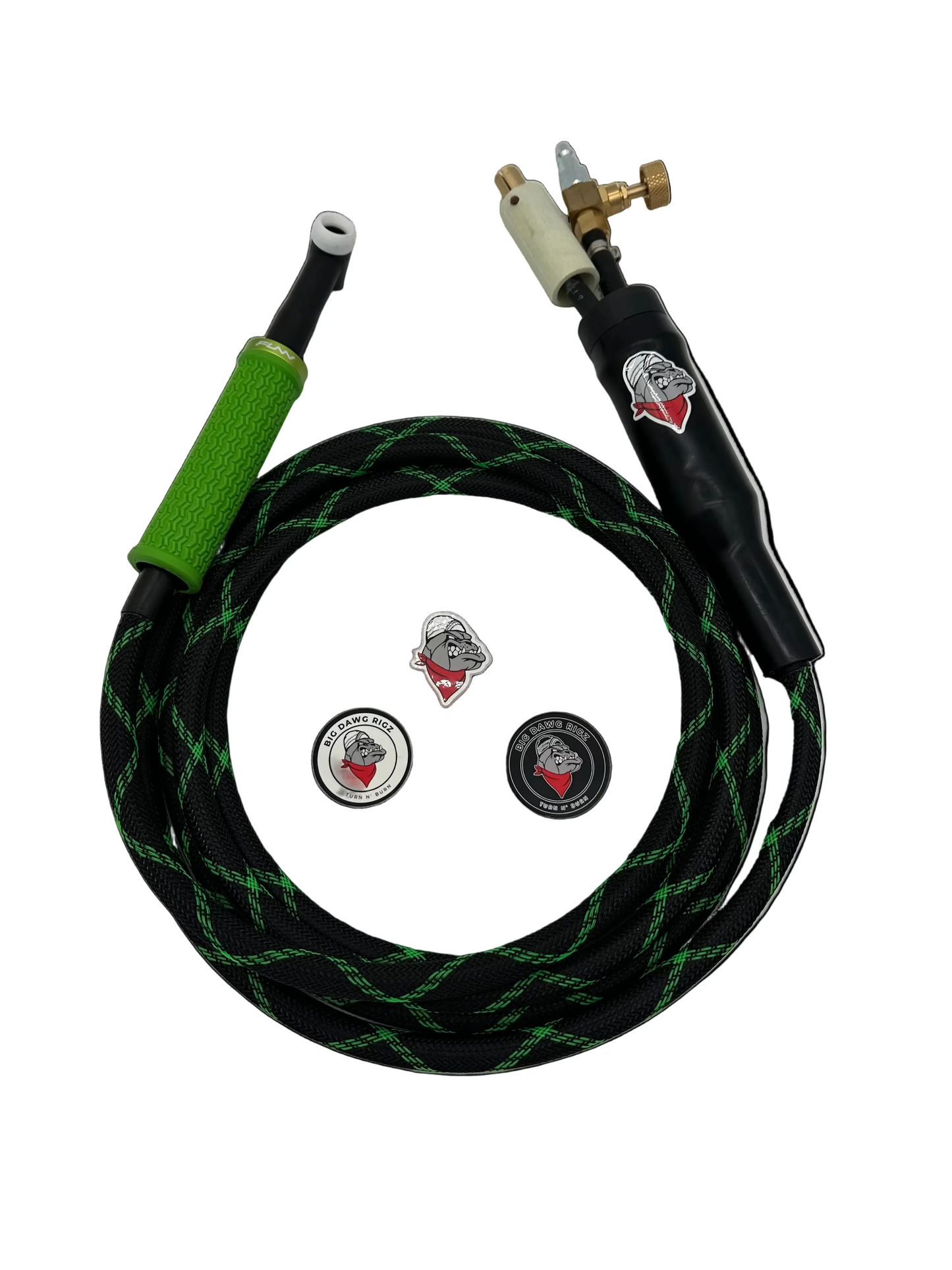 Big Dawg Tig Rig  Single Hose 180 AMP - Black & Green snake