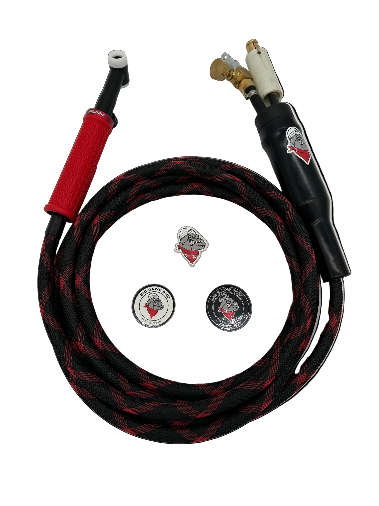 Big Dawg Tig Rig  Single Hose 180 AMP Black/Red (Snake)