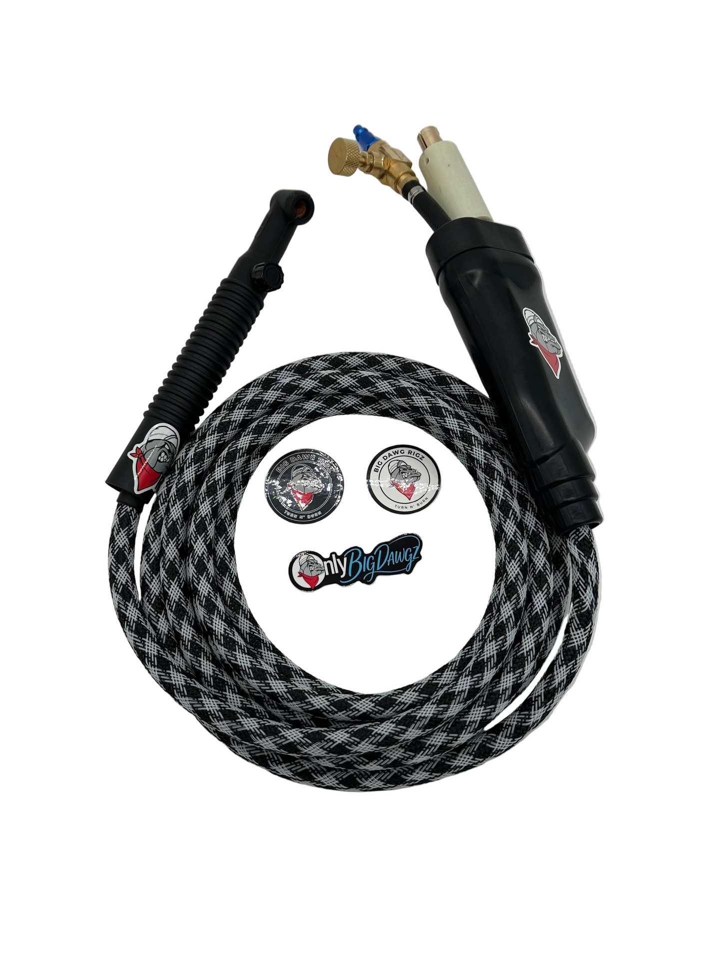 Big Dawg Tig Rig Single Hose 250 AMP - Black / White (No Swivel