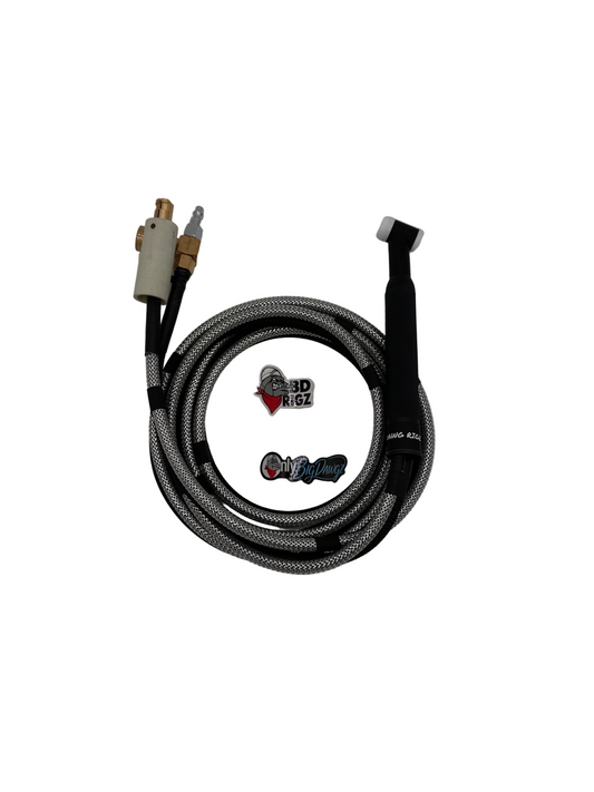 Big Dawg Tig Rig Double Hose 200 AMP - Silver / Black (No Swivel)