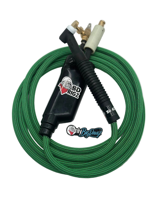 Big Dawg Tig Rig Single Hose 250 AMP - Green (No Swivel)
