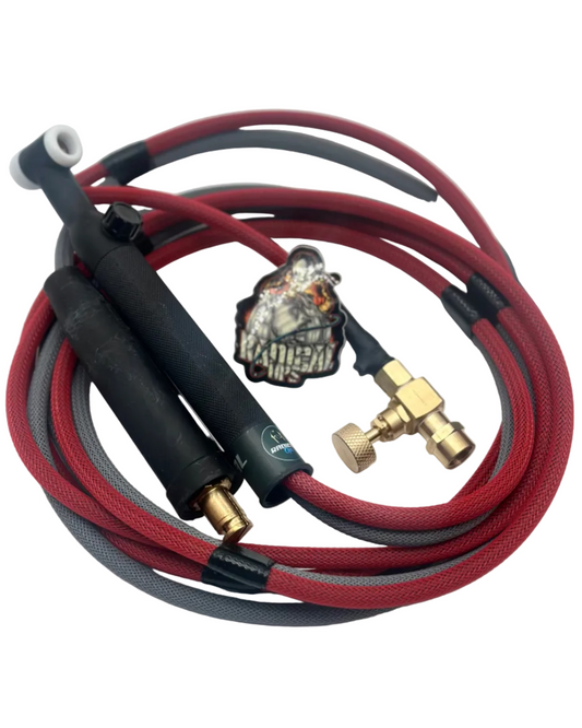 Radical Ops Tig Rig Double Hose 180 AMP - Red & Gray (Flex Head W/Valve)