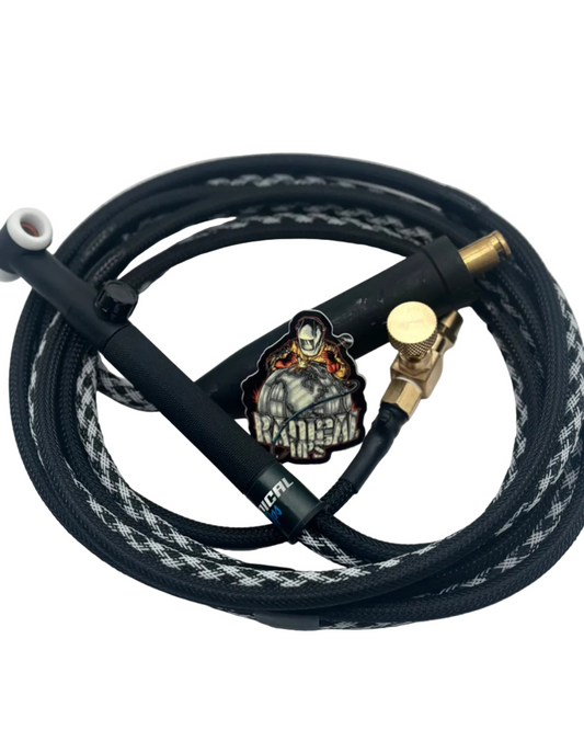 Radical Ops Tig Rig Double Hose 200 AMP - Black & White Checkers (Flex Head W/Valve)