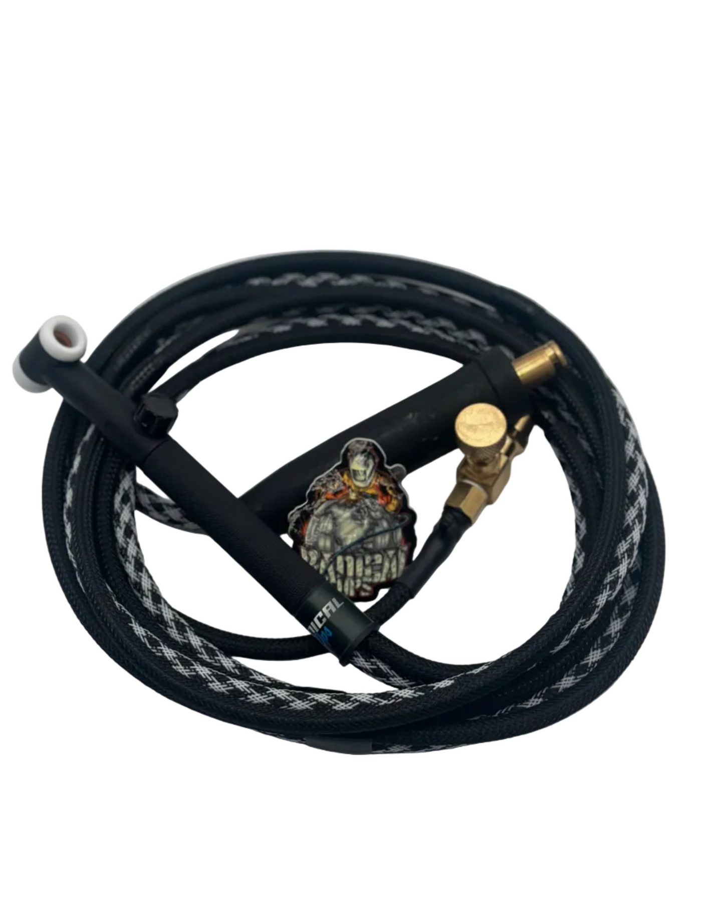 Radical Ops Tig Rig Double Hose 250 AMP - White Checkers (Flex Head W/Valve)