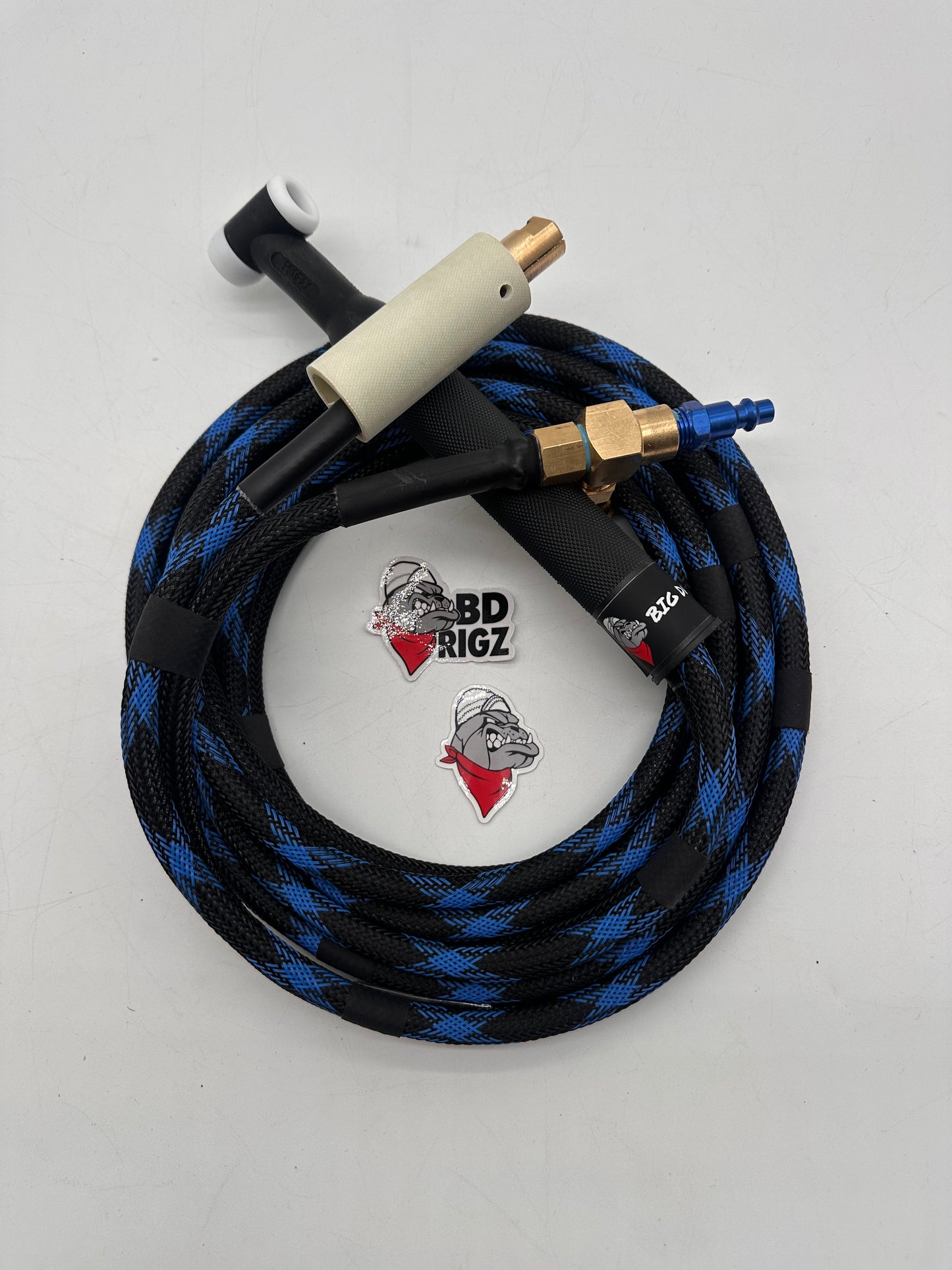 Big Dawg Tig Rig Double Hose 200 AMP - Blue Checkers (No Swivel)