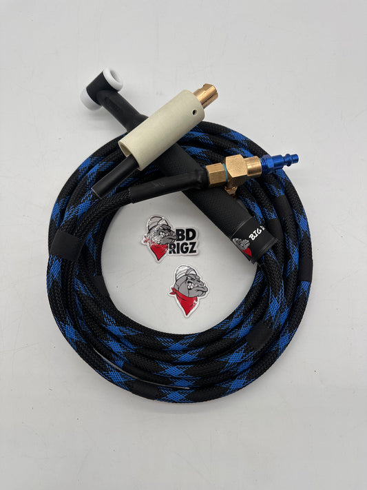 Big Dawg Tig Rig Double Hose 200 AMP - Blue Checkers (No Swivel)