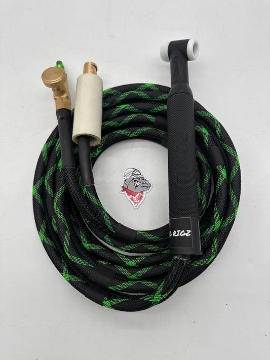 Big Dawg Tig Rig Double Hose 200 AMP - Green Checkers (No Swivel)