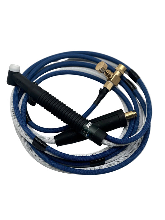 Radical Ops Tig Rig Double Hose 250 AMP - Blue and White (Flex Head W/Valve)