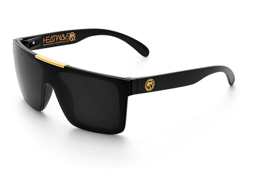 Heatwave Quatro Z87 Black/Gold Bar - Black Lens