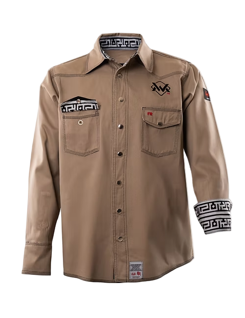 The Welding Magician Khaki Aztec FR Shirt