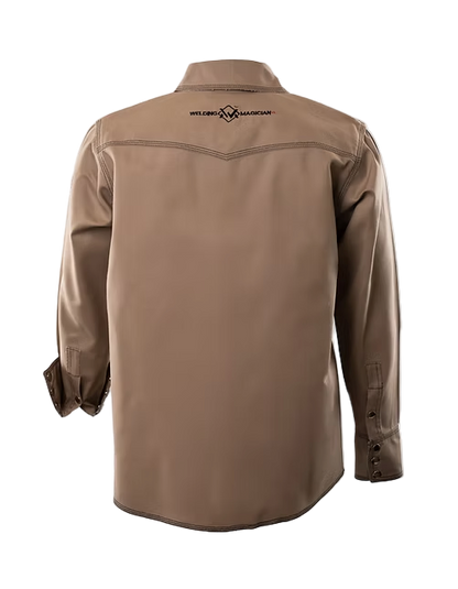 The Welding Magician Khaki Aztec FR Shirt