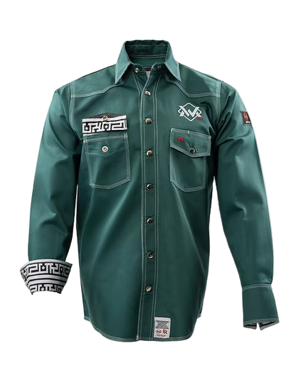 The Welding Magician Aztec Green FR Shirt