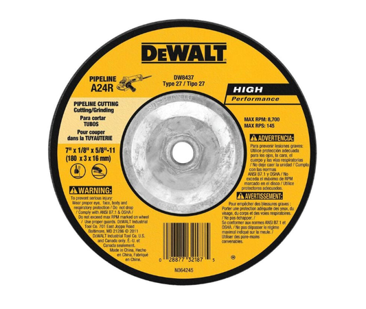 Disc Grinding 7" x 1/8" x 5/8-11