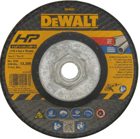 Disc Grinding 4-1/2" x 1/4" x 5/8-11