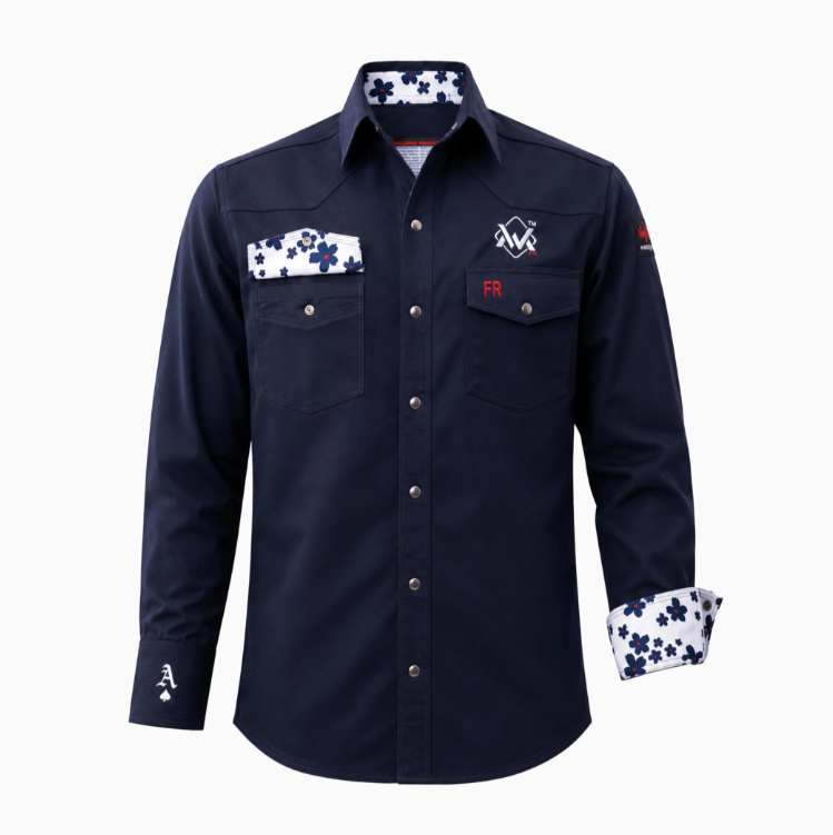 The Welding Magician - Navy / Floral