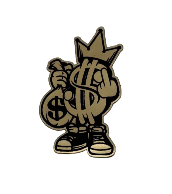 Hard Hat Plaque (Money Sign/Flick Off)