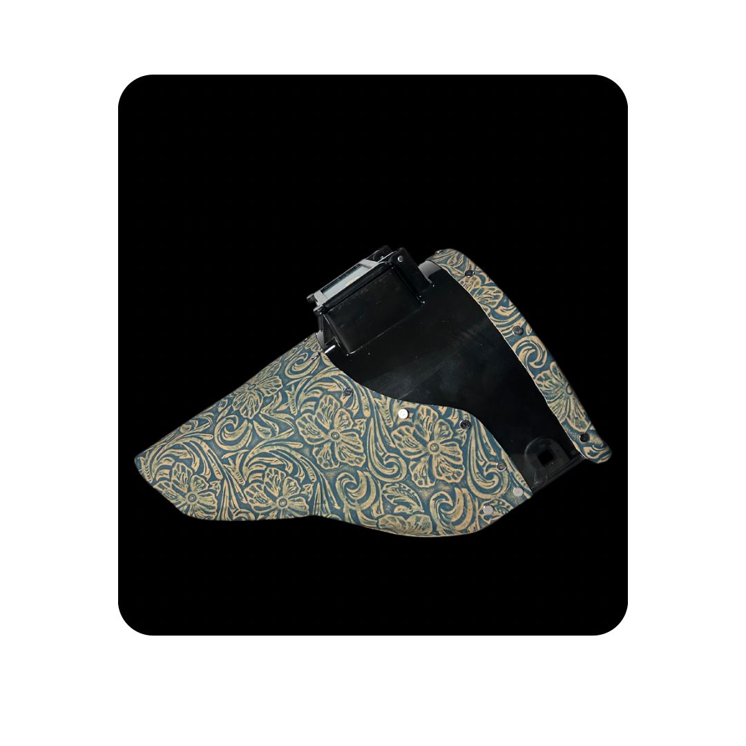 Floral Leather (Blue)