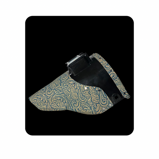Floral Leather (Blue)