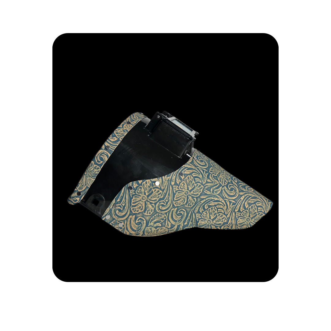 Floral Leather (Blue)